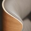 Světle šedé kožené lounge křeslo FLEXLUX CLEMENT MEDIUM