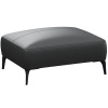 Černá kožená podnožka FLEXLUX VOLUZZI 91 x 71 cm