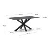 Černý skleněný jídelní stůl Kave Home Argo 160 x 90 cm