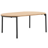 Dubový rozkládací jídelní stůl Kave Home Montuiri 90-170 x 90 cm s černou podnožíDubový rozkládací jídelní stůl Kave Home Montuiri 90-170 x 90 cm s černou podnoží