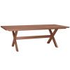 Hnědý hliníkový zahradní jídelní stůl Jia 220 x 105 cm