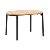 Dubový rozkládací jídelní stůl Kave Home Montuiri 120-200 x 90 cm s černou podnoží