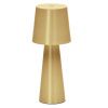 Zlatá kovová zahradní stolní LED lampa Kave Home Arenys S