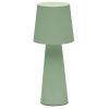 Mátově zelená kovová zahradní stolní LED lampa Kave Home Arenys M