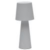 Šedá kovová zahradní stolní LED lampa Kave Home Arenys M