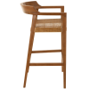 Hnědá teaková barová židle J-line Talya 78 cm