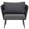 Šedé zahradní lounge křeslo Bloomingville Pavone