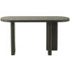 Černý teakový toaletní stolek J-line Blacky 150 x 50 cm