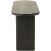 Černý teakový toaletní stolek J-line Blacky 150 x 50 cm