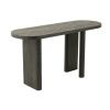 Černý teakový toaletní stolek J-line Blacky 150 x 50 cm