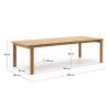 Teakový zahradní stůl Kave Home Icaro 220 x 102 cm
