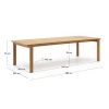 Teakový zahradní stůl Kave Home Icaro 280 x 112 cm