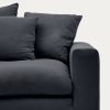 Antracitově šedé čalouněné křeslo Kave Home Nora 140 cm -fv-interier-25