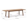 Teakový zahradní rozkládací stůl Kave Home Turqueta 220 / 294 x 100 cm