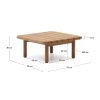 Teakový zahradní stolek Kave Home Turqueta 70 x 70 cm