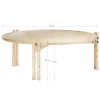 Modrý dřevěný konferenční stolek Karup Design Sticks 80 cm