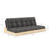 Tmavě béžová dvoumístná rozkládací pohovka Karup Design Base 196 cm