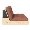 Hnědá dvoumístná rozkládací pohovka Karup Design Base 196 cm