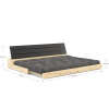 Bílá dvoumístná rozkládací pohovka Karup Design Base 196 cm