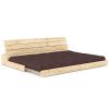 Tmavě hnědá dvoumístná rozkládací pohovka Karup Design Base 196 cm