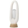 Bílá kameninová stolní lampa Bloomingville Latifa