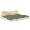 Zelená dvoumístná rozkládací pohovka Karup Design Base 196 cm
