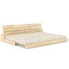 Šedá lněná dvoumístná rozkládací pohovka Karup Design Base 196 cm