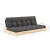 Šedá lněná dvoumístná rozkládací pohovka Karup Design Base 196 cm
