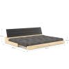 Šedá lněná dvoumístná rozkládací pohovka Karup Design Base 196 cm