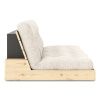 Béžová manšestrová dvoumístná rozkládací pohovka Karup Design Base 196 cm