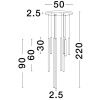 Černé závěsné LED světlo Nova Luce Trimle 50 cm