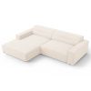 Světle béžová čalouněná rohová pohovka Windsor & Co Lupus 224 cm, levá