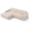 Béžová čalouněná rohová pohovka Windsor & Co Lupus 224 cm, levá