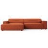 Terakotově červená čalouněná rohová pohovka Windsor & Co Lupus 224 cm, levá