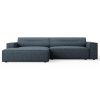 Královsky modrá čalouněná rohová pohovka Windsor & Co Lupus 224 cm, levá