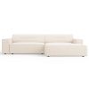Světle béžová čalouněná rohová pohovka Windsor & Co Lupus 224 cm, pravá