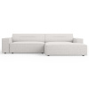 Světle šedá čalouněná rohová pohovka Windsor & Co Lupus 224 cm, pravá