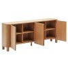 Komoda Kave Home Salaya 200 x 40 cm s dřevěným dekorem