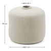 Bílá váza Kave Home Serina 34 cm