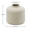 Bílá váza Kave Home Serina 24 cm