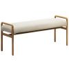 Dubová lavice Kave Home Macaret 120 cm