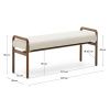 Hnědá dubová lavice Kave Home Macaret 120 cm