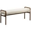 Hnědá dubová lavice Kave Home Macaret 120 cm