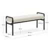 Černá dubová lavice Kave Home Macaret 120 cm
