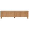 TV stolek Kave Home Salaya 200 cm x 40 cm s dřevěným dekorem