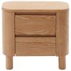 Noční stolek Kave Home Salaya 55 cm x 36 cm s dřevěným dekorem