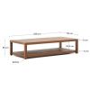Hnědý teakový konferenční stolek Kave Home Sashi 150 x 70 cm