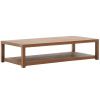 Hnědý teakový konferenční stolek Kave Home Sashi 150 x 70 cm