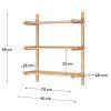 Dubová modulární police Kave Home Sitra 98 x 90 cm