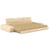 Tmavě béžová dvoumístná rozkládací pohovka Karup Design Base 244 cm